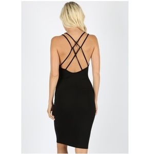 NWT Crisscross Back Dress in Black